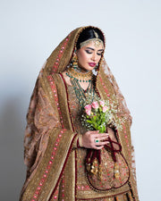 Pakistani Bridal Lehenga Dress with Shirt and Dupatta Online