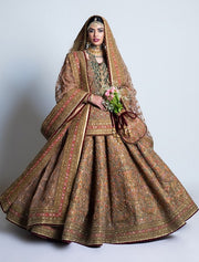Pakistani Bridal Lehenga Dress with Shirt and Dupatta