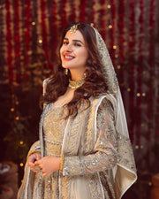 Pakistani Bridal Lehenga and Pishwas Dress