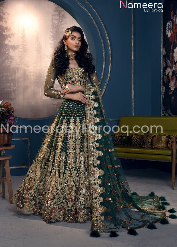 Embroidered Pakistani Bridal Lehenga with Choli 