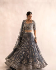 Pakistani Bridal Lehenga with Choli and Dupatta