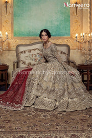 Pakistani Bridal Lehenga with Frock