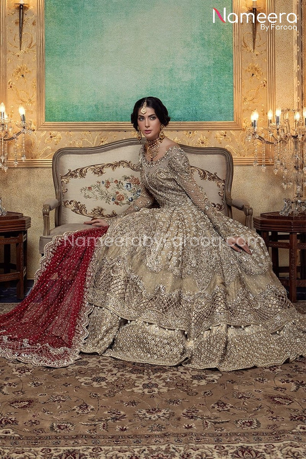Pakistani Bridal Lehenga with Frock