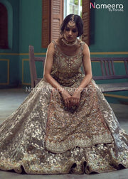 Pakistani Bridal Lehenga with Long Shirt