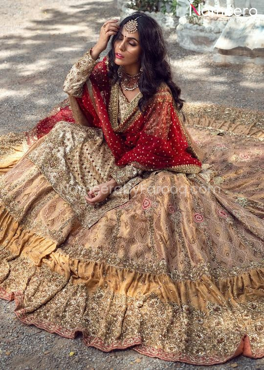 Pakistani Bridal Lehenga with Long Shirt online