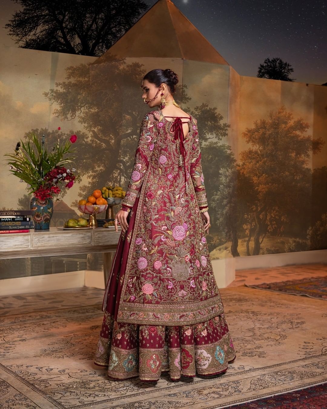 Luxurious Pakistani Bridal Lehenga with Open Jacket | Bridal Wear
