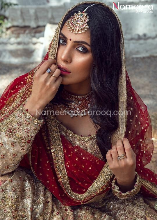 Pakistani Bridal Lehenga with Shirt