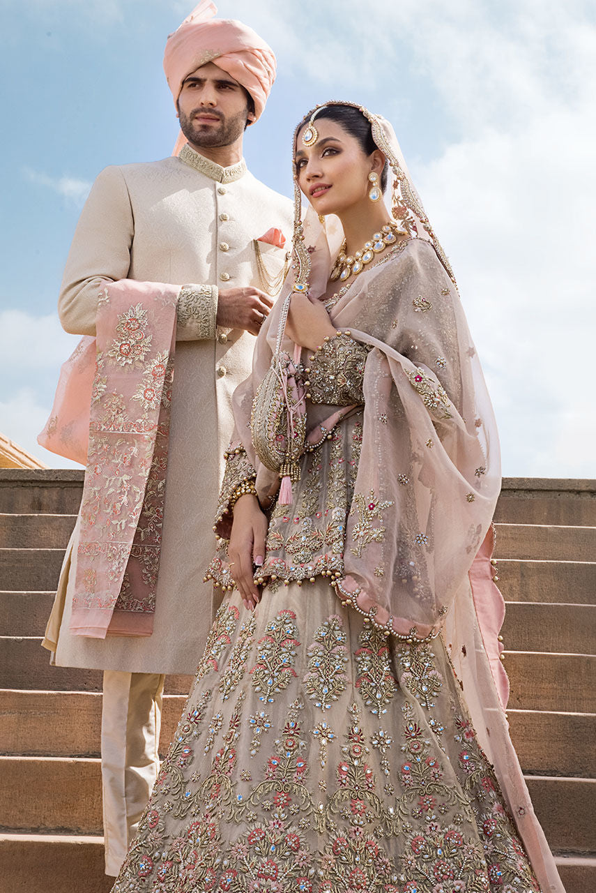 Luxury Pakistani Bridal Lehenga with Shirt & Dupatta