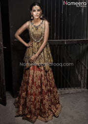 Pakistani Bridal Lehenga with Short Frock