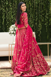 Pakistani Bridal Lehnga Choli in Red Color