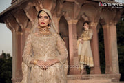 Pakistani Bridal Maxi in Gold Color
