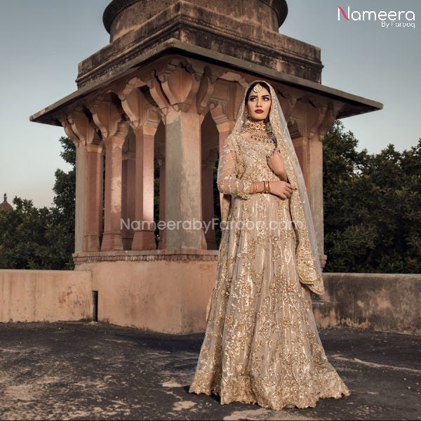 Latest Elegant Pakistani Bridal Maxi in Gold Color Online MEDIUM Latest Elegant Pakistani Bridal Maxi in Gold Color Online MEDIUM