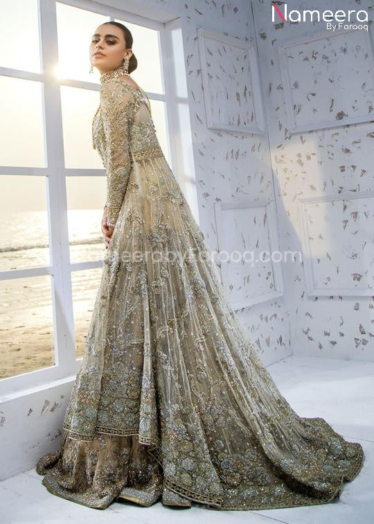 Pakistani Bridal Maxi with Lehenga