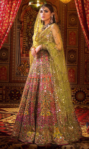Pakistani Bridal Mehndi Lehnga Choli 