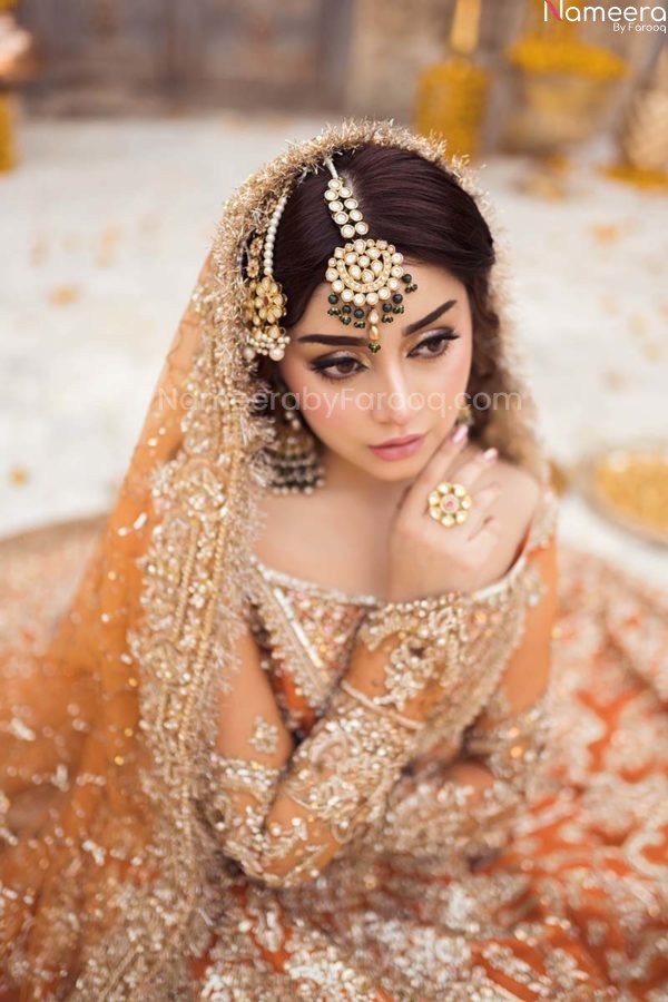 Pakistani Bridal Mehndi Outfit in Frock 