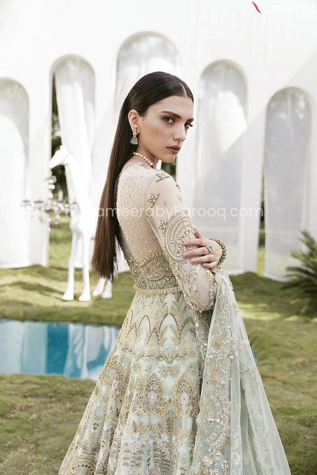 Pakistani Bridal Mint Green Lehnga