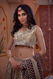 Pakistani Bridal Mirror Lehenga Choli Dress Online