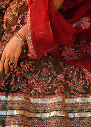Pakistani Bridal Pishwas Frock with Sharara
