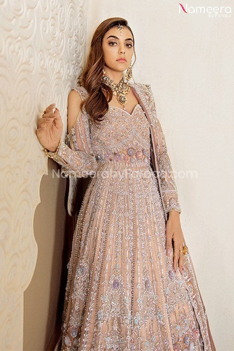 Pakistani Bridal Reception Dress for Wedding Neckline