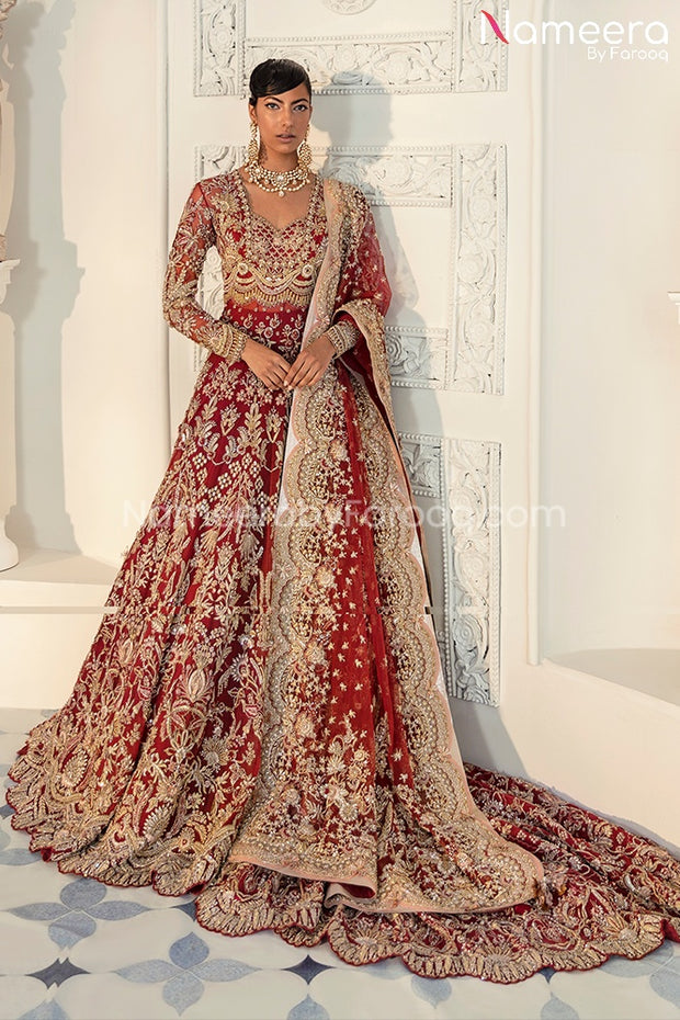 Pakistani Bridal Red Dress