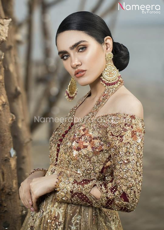 Pakistani Bridal Red Lehenga Dress