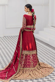 Pakistani Bridal Red Lehenga with Kameez Dupatta Dress