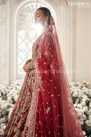 Pakistani Bridal Red Maxi
