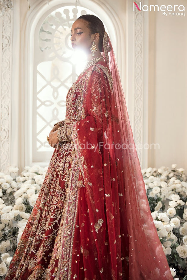 Pakistani Bridal Red Maxi