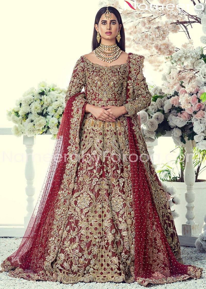 Latest Pakistani Bridal  Red Maxi for Wedding 2021