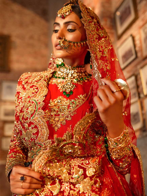 Pakistani Bridal Red Outfit for Wedding #C2057