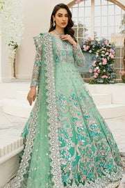Pakistani Bridal Sea Green Lehenga Gown Dress