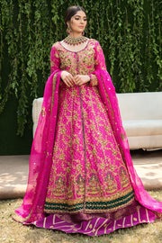 Pakistani Bridal Walima Frock in Pink Color #Y6070