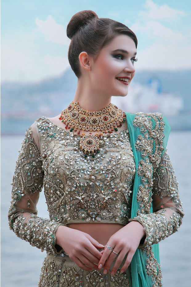 Pakistani Bridal Walima Lehenga Choli Dupatta Dress