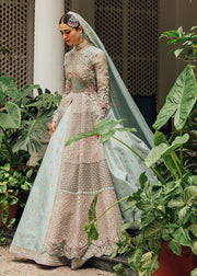 Pakistani Bridal Walima Wear in Turquoise Color