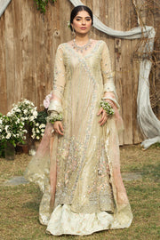 Pakistani Bridal Wedding Frock in Ivory Color