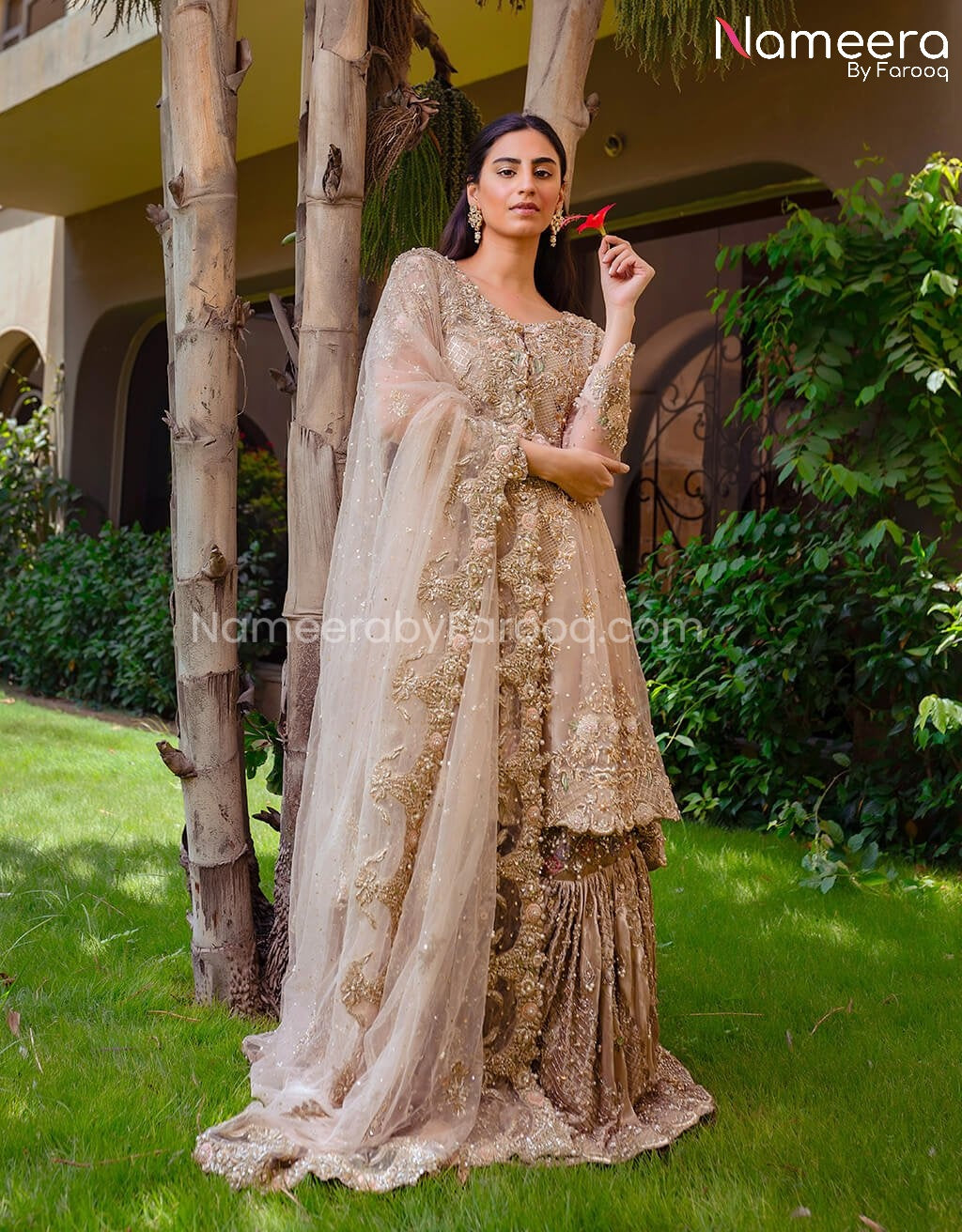 Pakistani Bridal Wedding Gharara Dress Online Overall Look