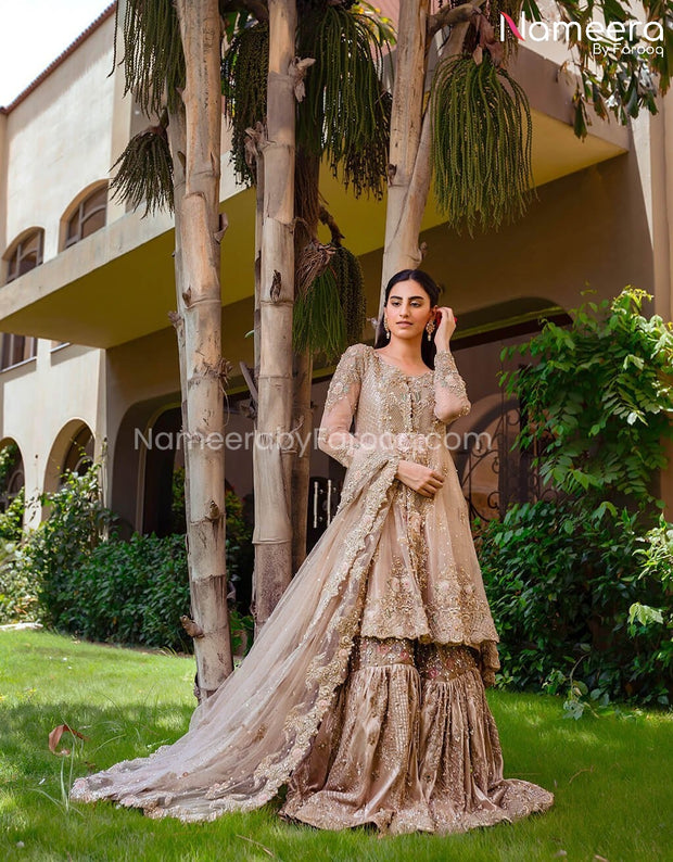 Pakistani Bridal Wedding Gharara Dress Online 2021