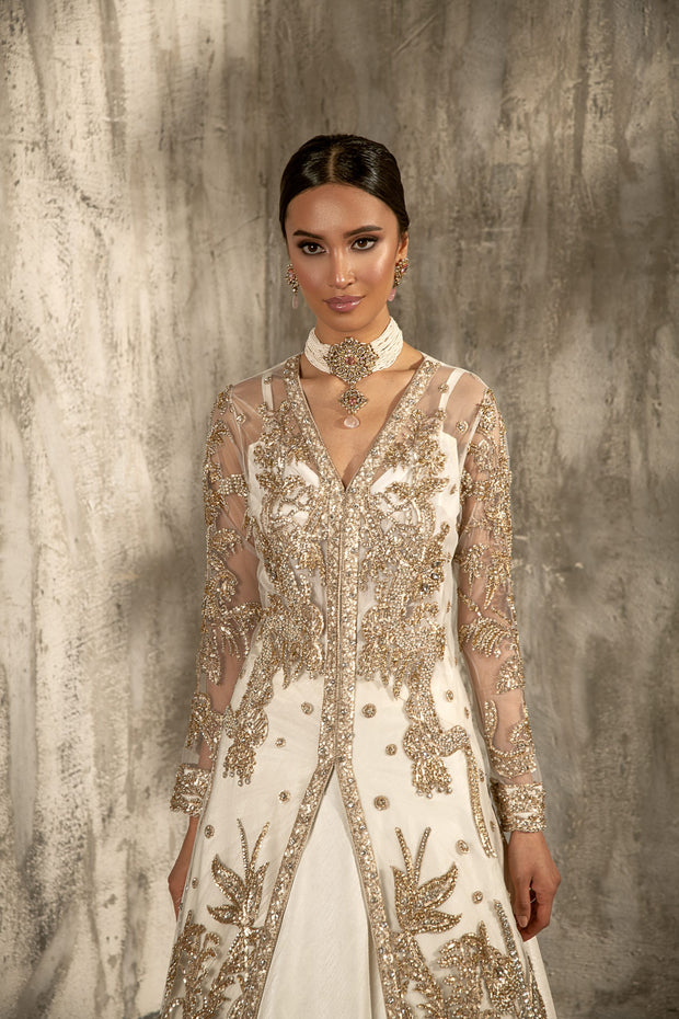 Elegant Front Open Gown Pakistani Bridal Dress Online 2021 – Nameera by  Farooq