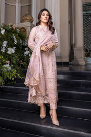 Pakistani Chiffon Dress in Pink Mauve Shade