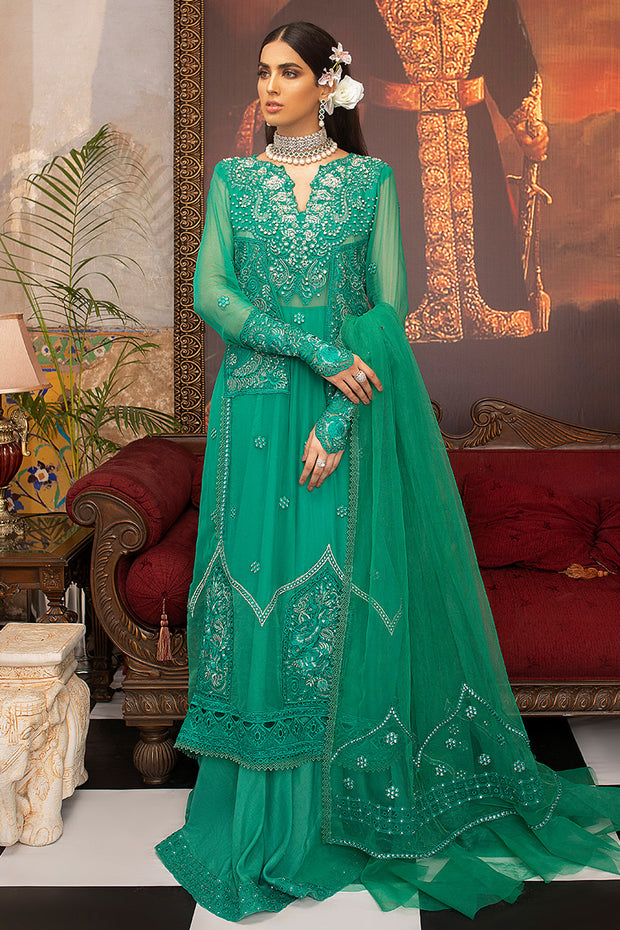 Pakistani Chiffon Dress with Net Dupatta 