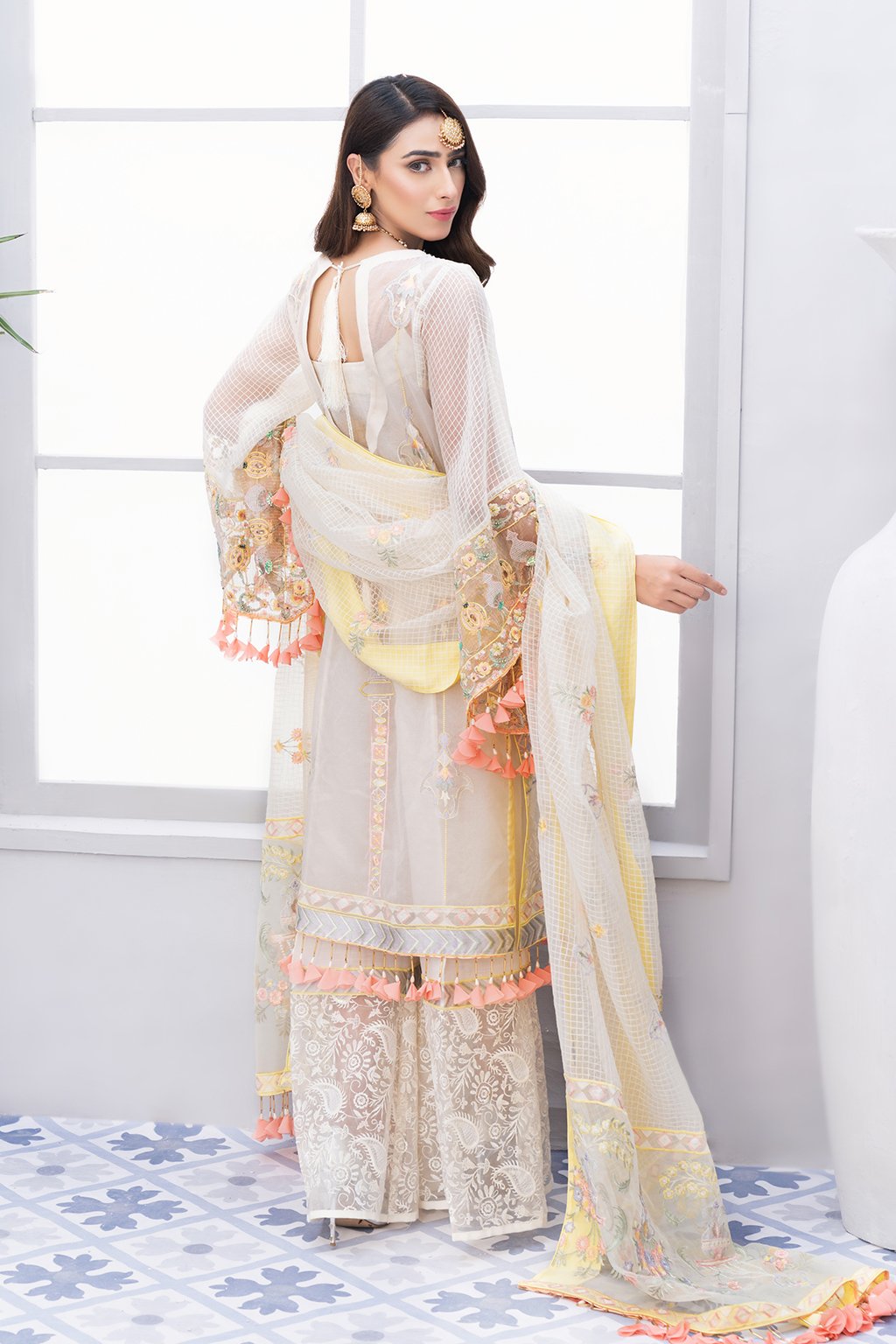 Pakistani Chiffon Festive Outfit with Embroidery