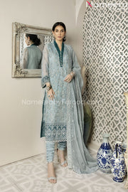 Pakistani Chiffon Shirt Dress with Choridar Pajama