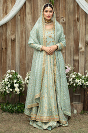 Pakistani Designer Anarkali Frock with Embroidery 