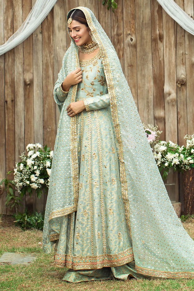 Pakistani Designer Anarkali Frock with Embroidery #Y6062