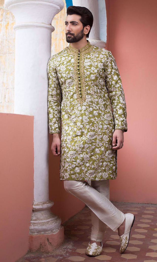 Pakistani Designer  Groom Sherwani Overall Look