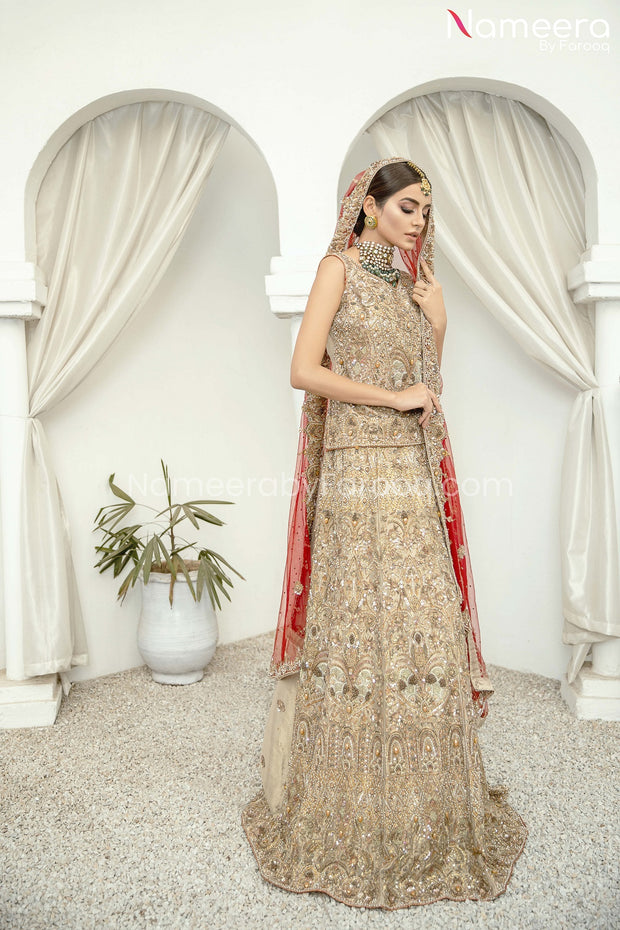 Pakistani Designer Lehenga Choli for Bride 2021 Front Look