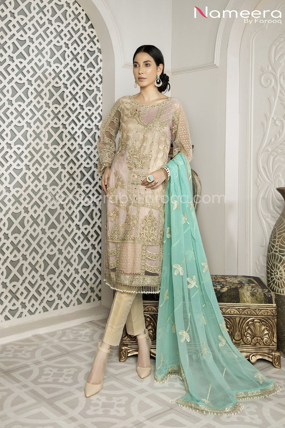 Pakistani Designer Party Wear Dress for Girls 
