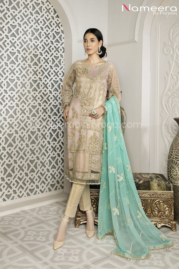 Pakistani Designer Party Wear Dress for Girls Online Nameera by Farooq Pakistani Designer Party Wear Dress for Girls Online Nameera by Farooq