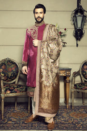 Pakistani Designer Royal Look Sherwani for Groom 