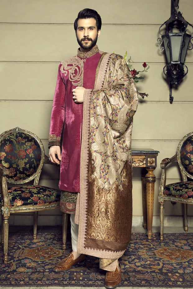 Pakistani Designer Royal Look Sherwani for Groom 